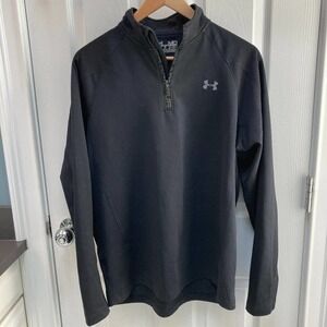 Under Armour Coldgear Loose Long Sleeve Quarter Zip Pullover Black Size Medium